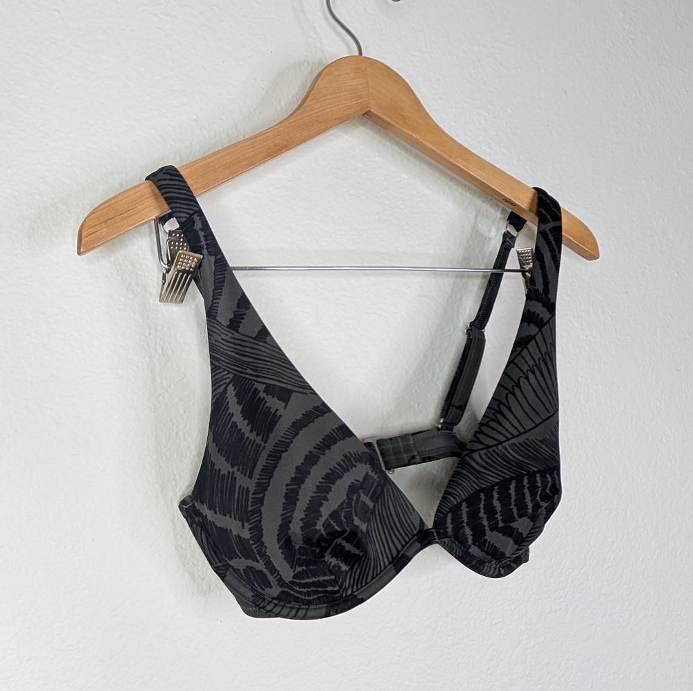 Athleta Grey Zuma Plunge Bikini Top